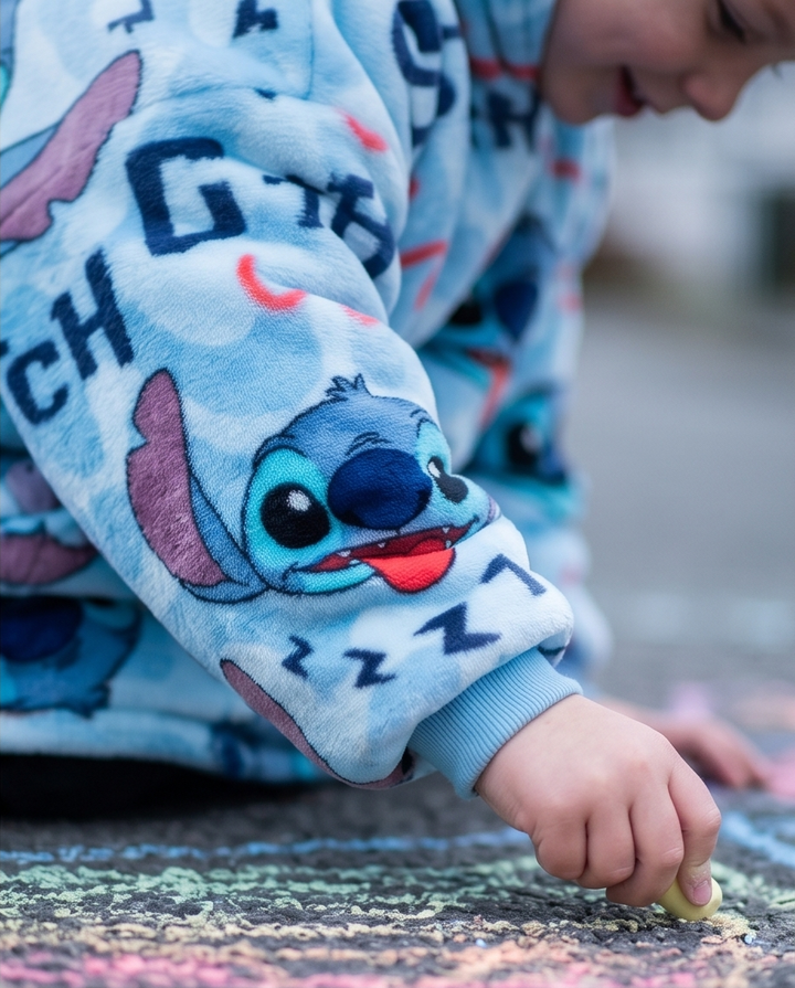 Kósýpeysa Stitch 3-6 ára blá