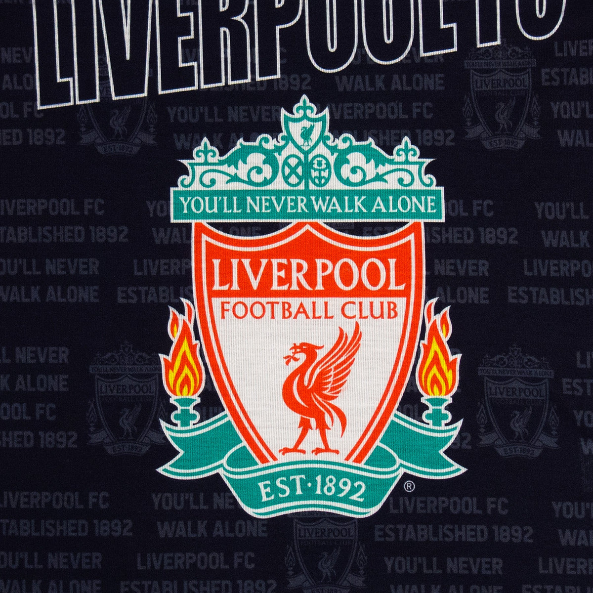 Liverpool – Náttföt barna (löng) – Rauð/svört – mynd 2