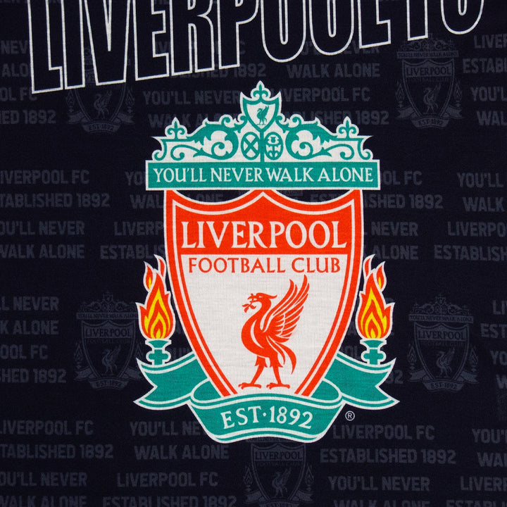 Liverpool – Náttföt barna (löng) – Rauð/svört – mynd 2