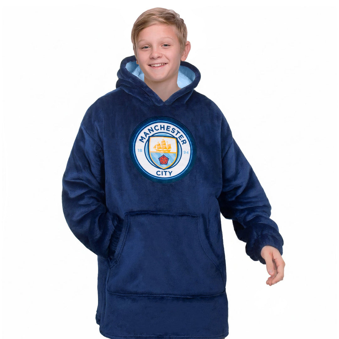 Manchester City – Kósýpeysa (barna) – Dökkblár – mynd 1