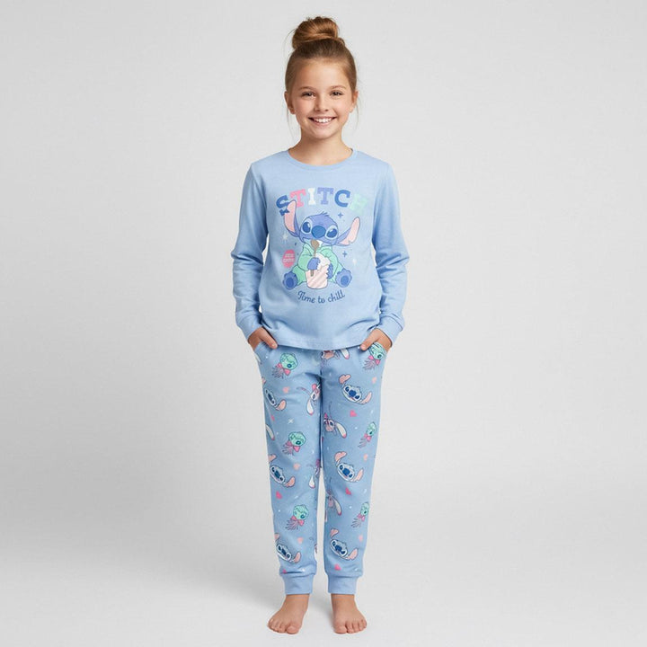 Náttföt Stitch blá  fyrir börn