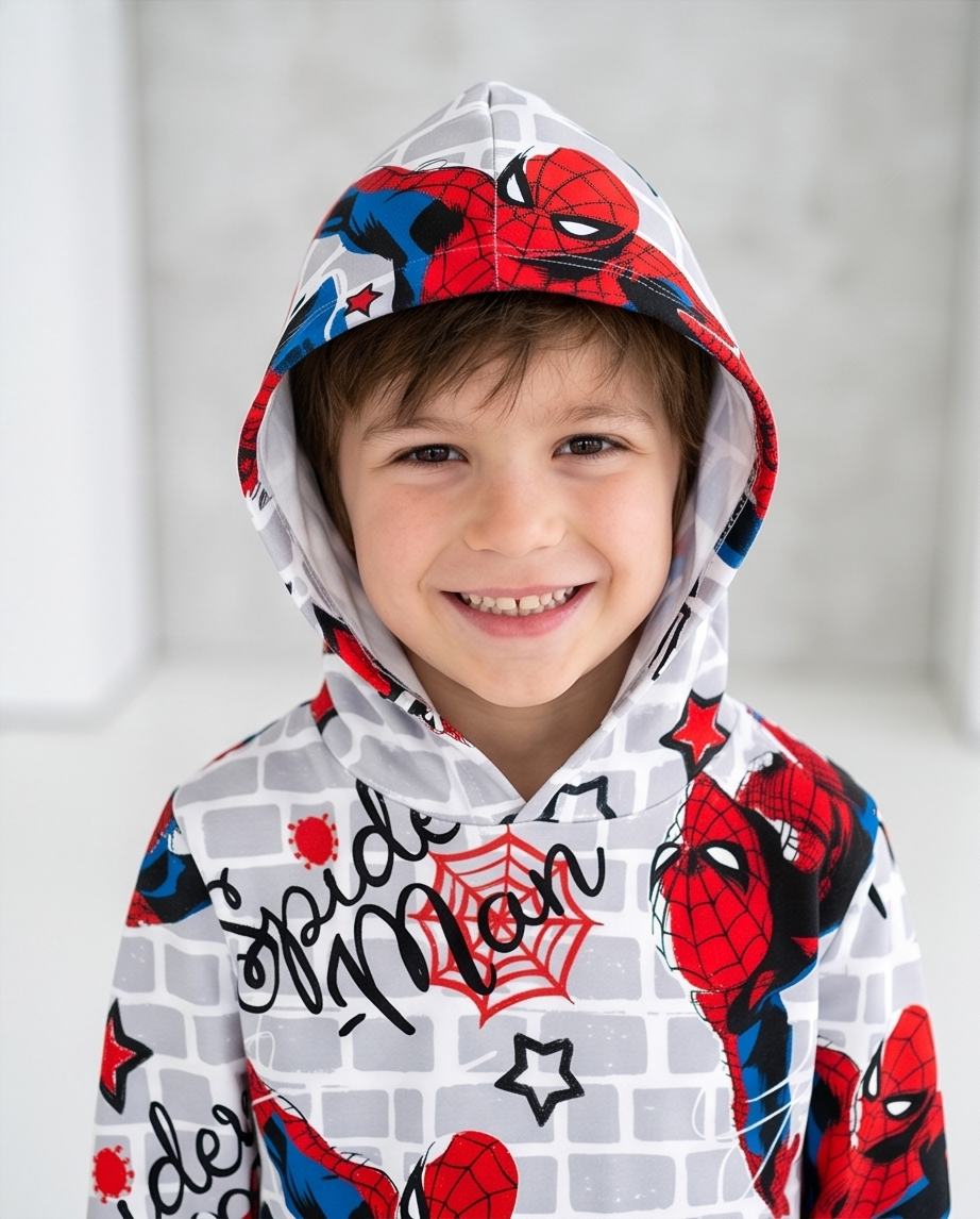 Kósýpeysa Spiderman — 7–14 ára