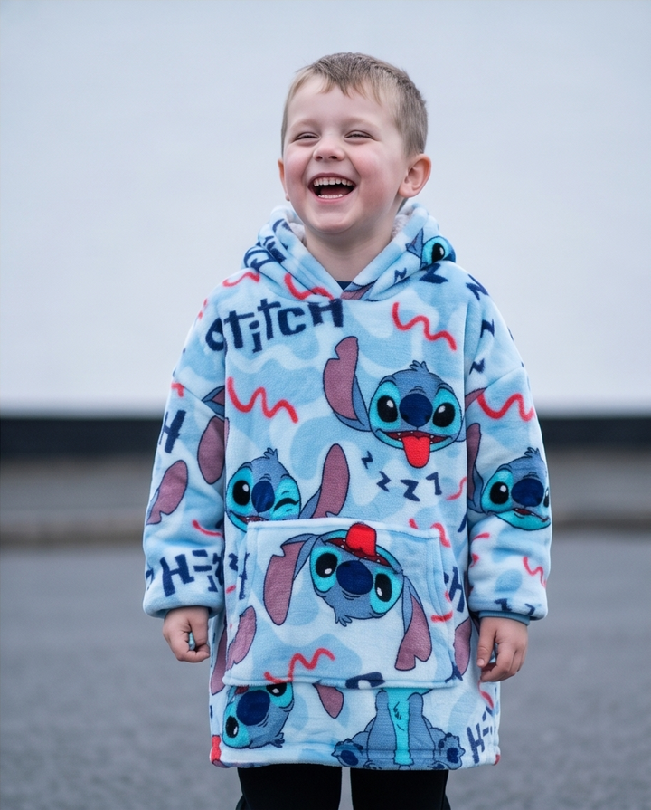 Kósýpeysa Stitch 3-6 ára blá