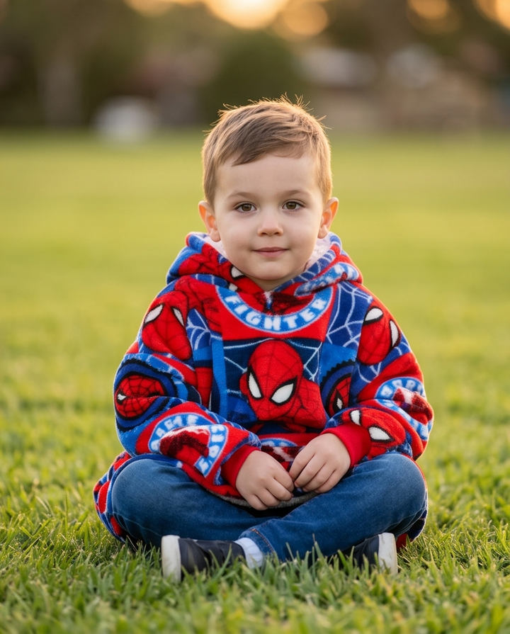 Kósýpeysa Spiderman 3-6 ára