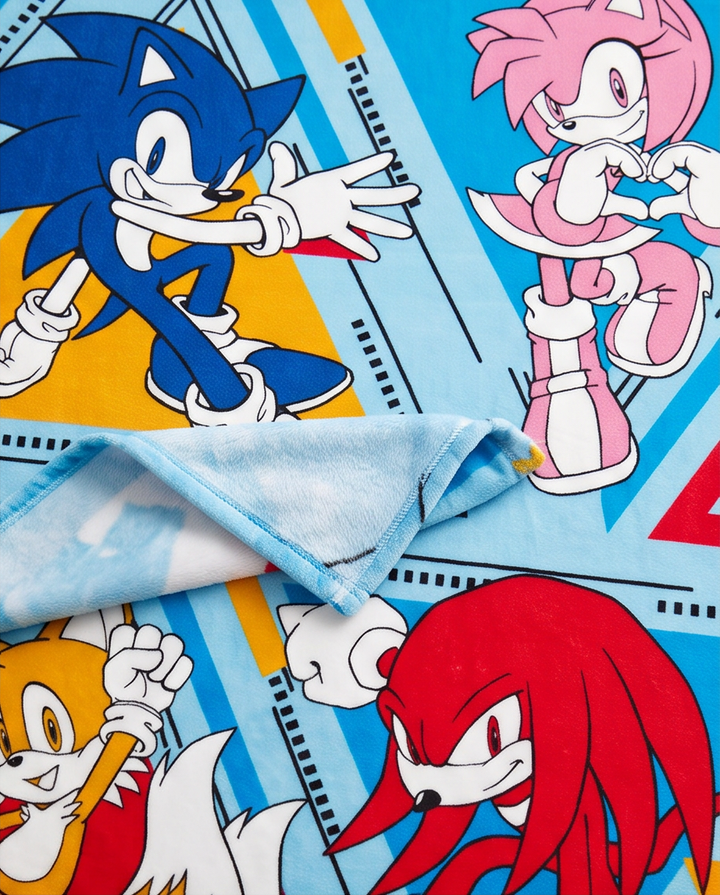 Flísteppi Sonic og vinir — 130×170 cm