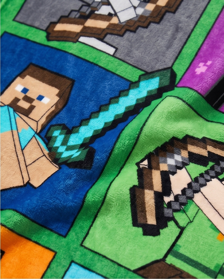 Flísteppi Minecraft — 100×140 cm