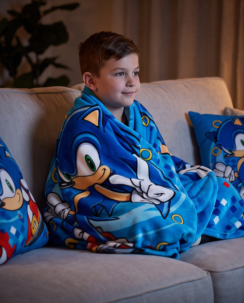 Flísteppi Sonic — 130×170 cm