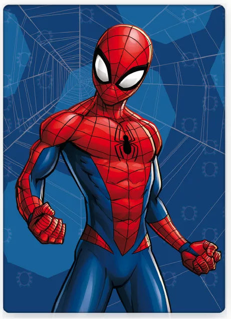 Flísteppi Spiderman blátt — 100×140 cm