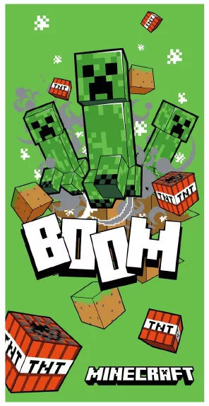 Handklæði - Minecraft grænt