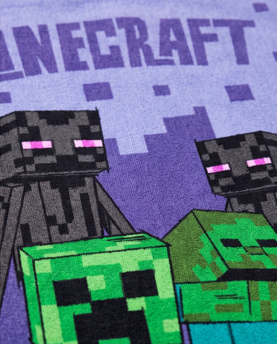 Handklæði - Minecraft fjólublátt