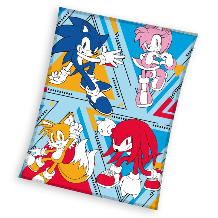 Flísteppi Sonic og vinir — 130×170 cm