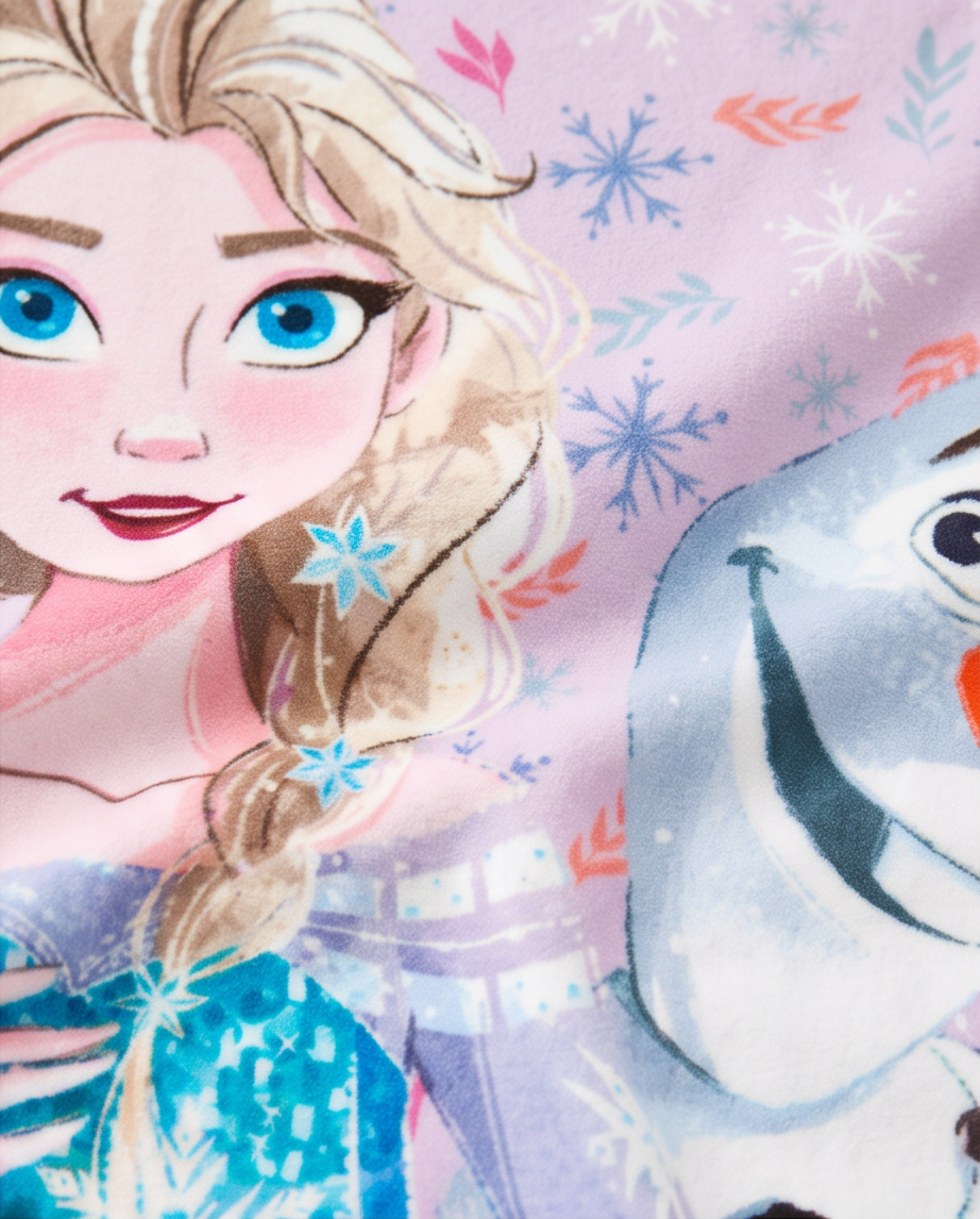 Flísteppi Frozen — Elsa og Ólafur 100×140 cm