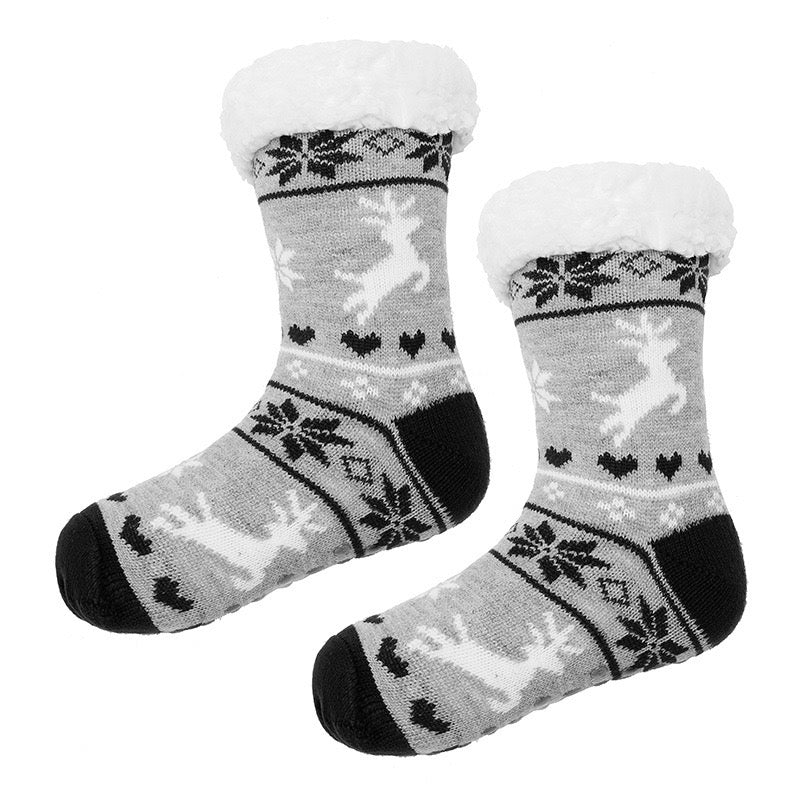 Gráir hreindýrasokkar