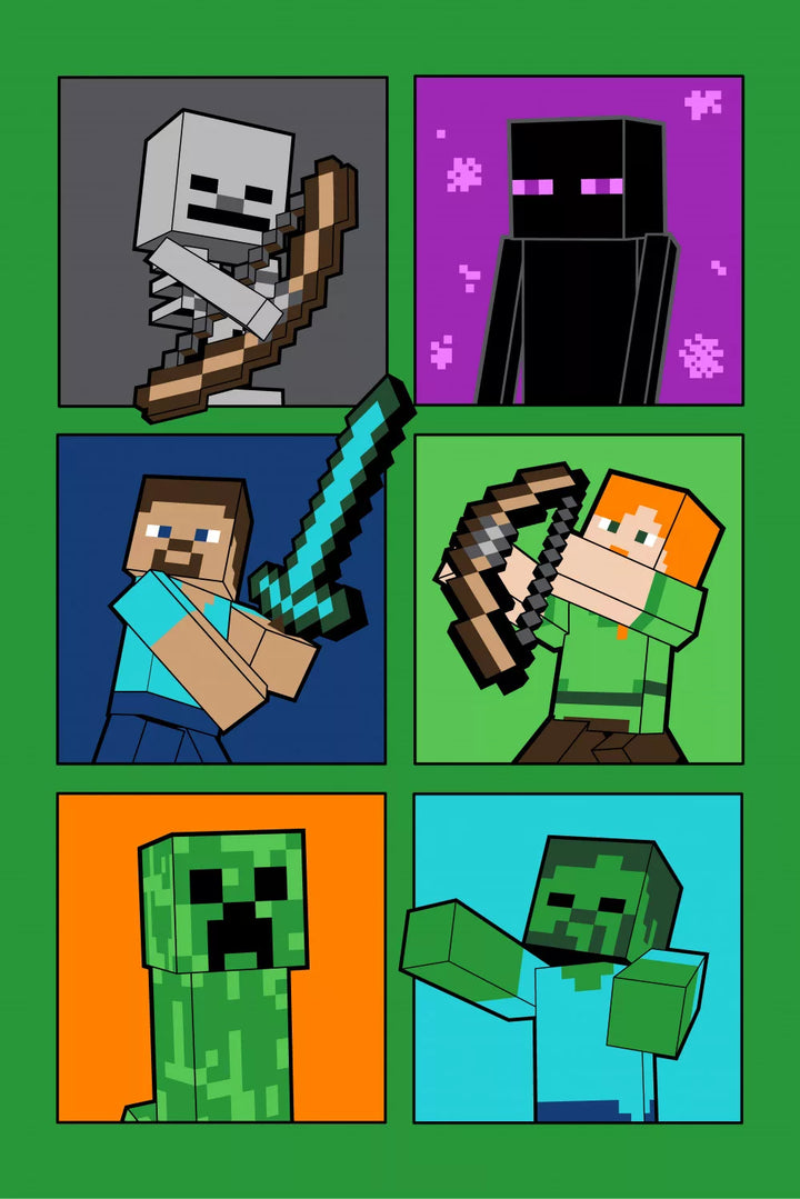 Flísteppi Minecraft — 100×140 cm