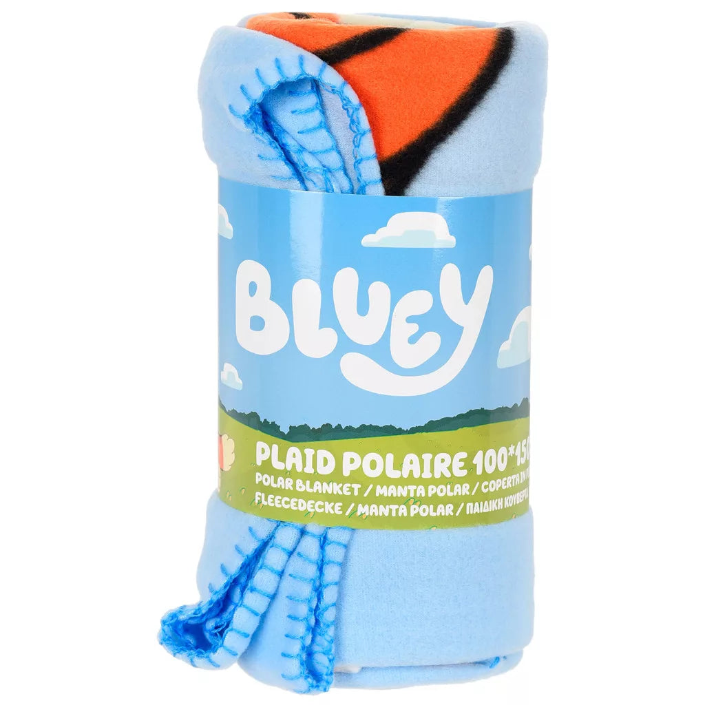 Flísteppi Bluey og Bingo — 100×150 cm