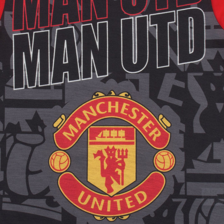 Manchester United – Náttföt barna (löng) – Svört/rauð – mynd 5