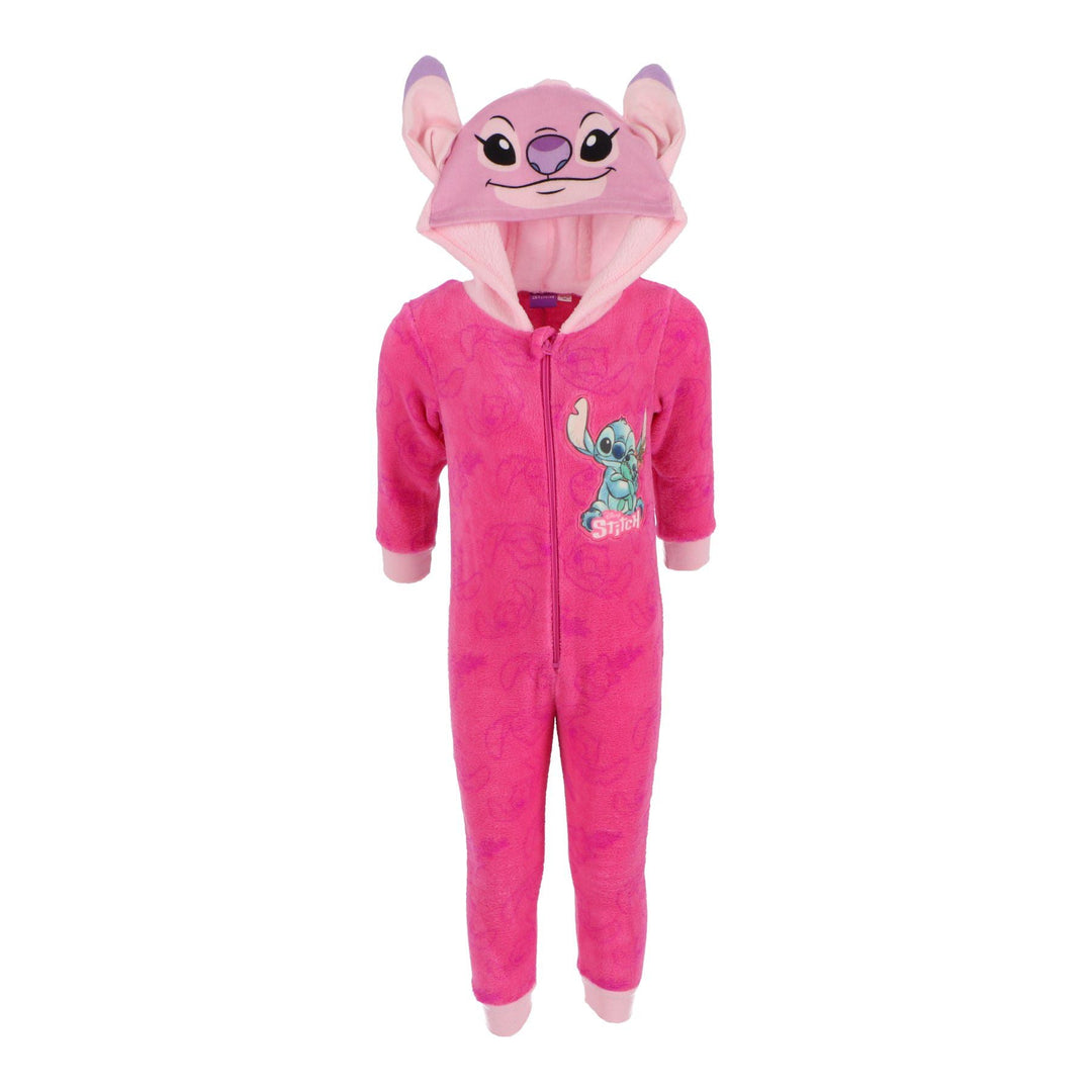 Stitch kósýgalli — andlit á hettu, bleikur