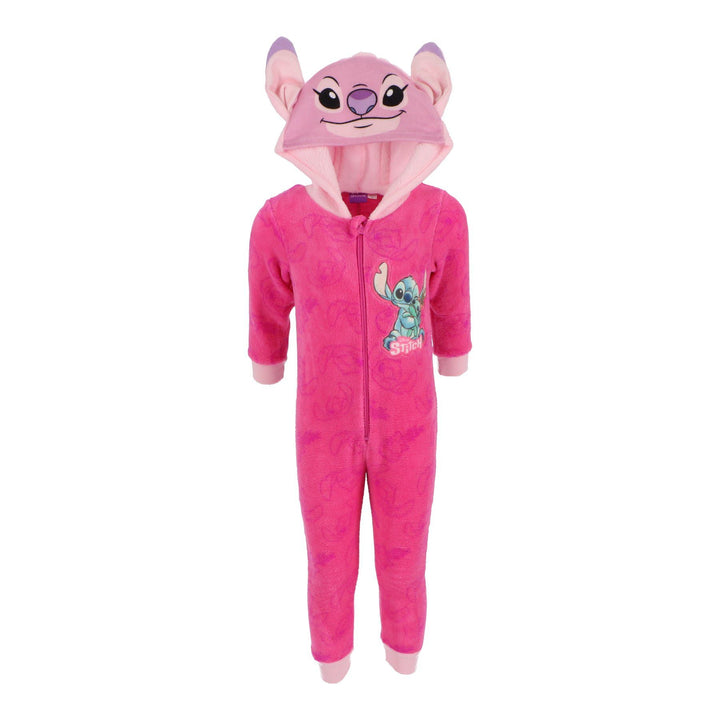 Stitch kósýgalli — andlit á hettu, bleikur