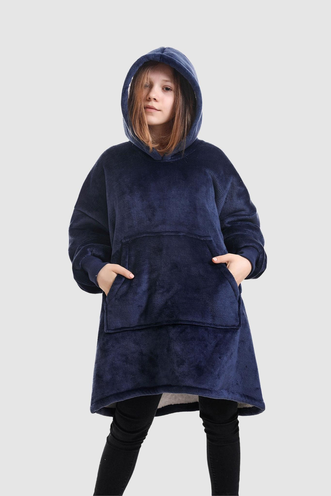 Kósýpeysa dökkblá — barna