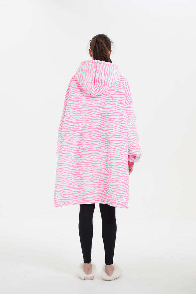 Kósýpeysa Zebra bleik — fullorðins