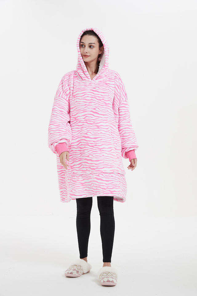 Kósýpeysa Zebra bleik — fullorðins