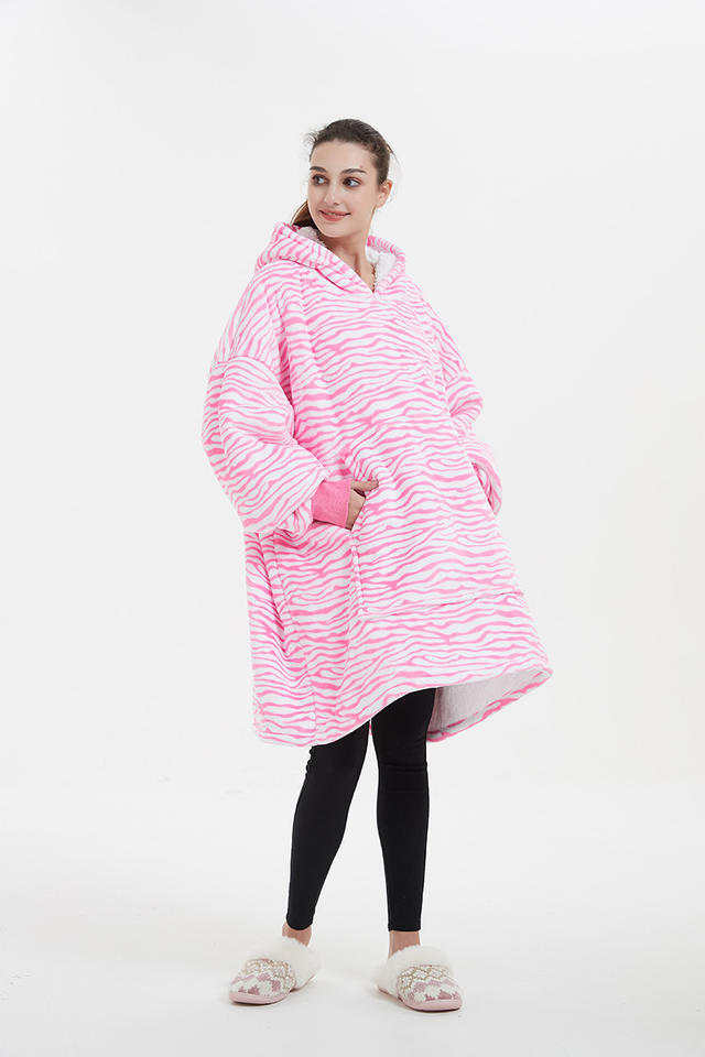 Kósýpeysa Zebra bleik — fullorðins